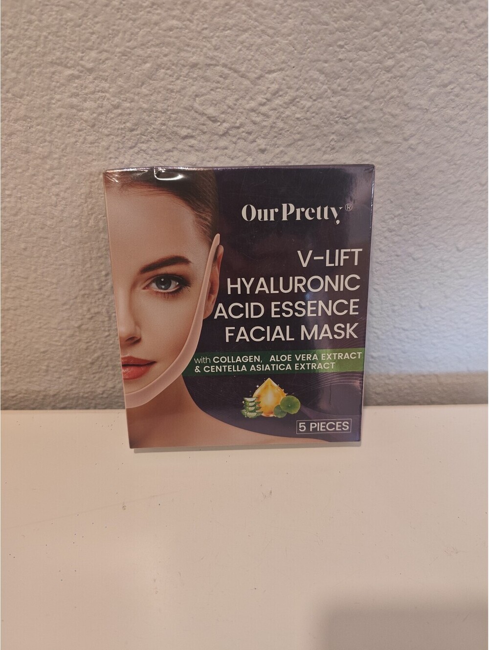 Our Pretty V-Lift Hyaluronic Acid Essence Facial Mask 5 Pack
